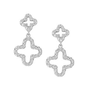 Suzy Levian silver dangle earrings